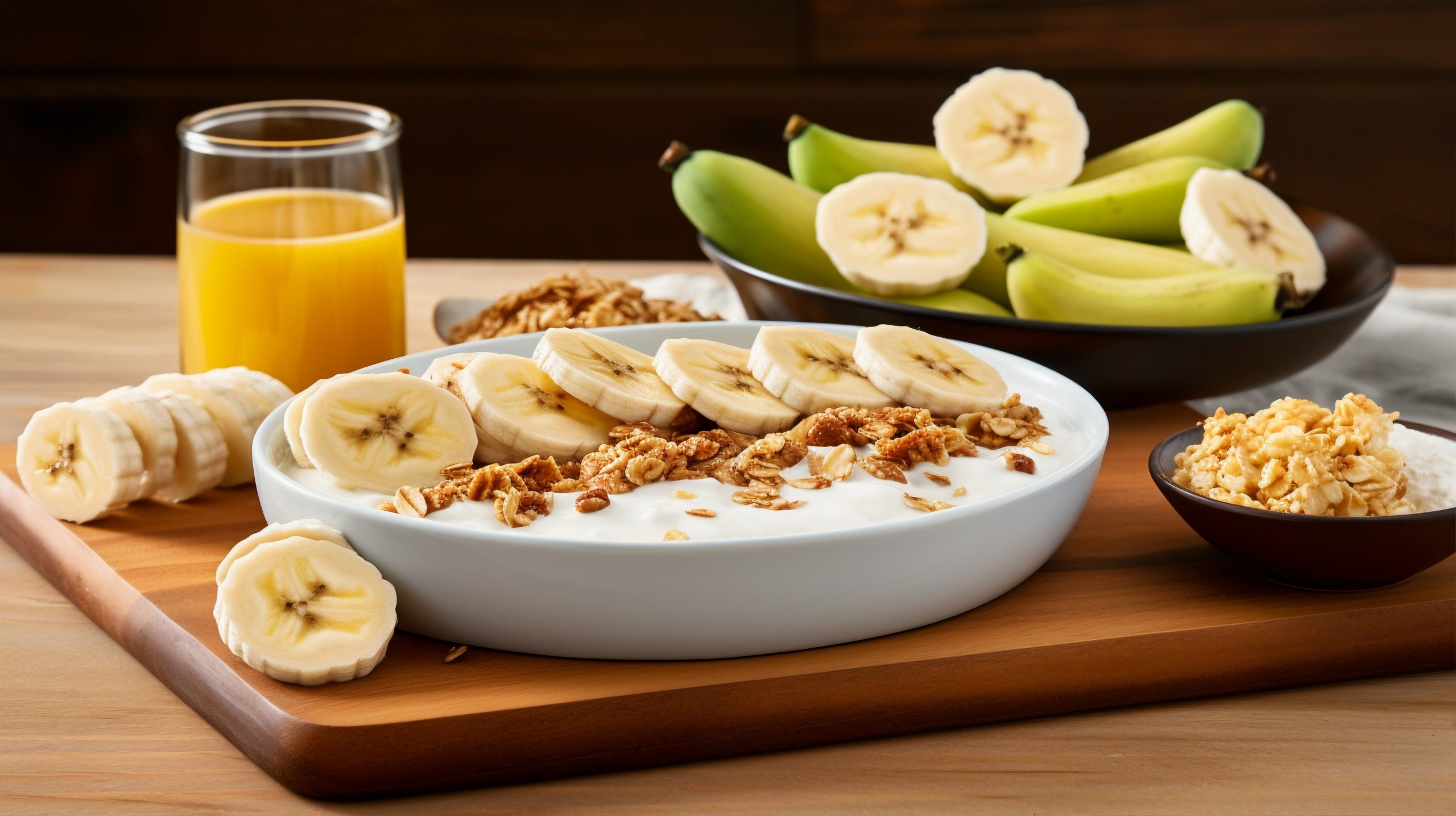 Porridge di Avena con Banane e Noci.