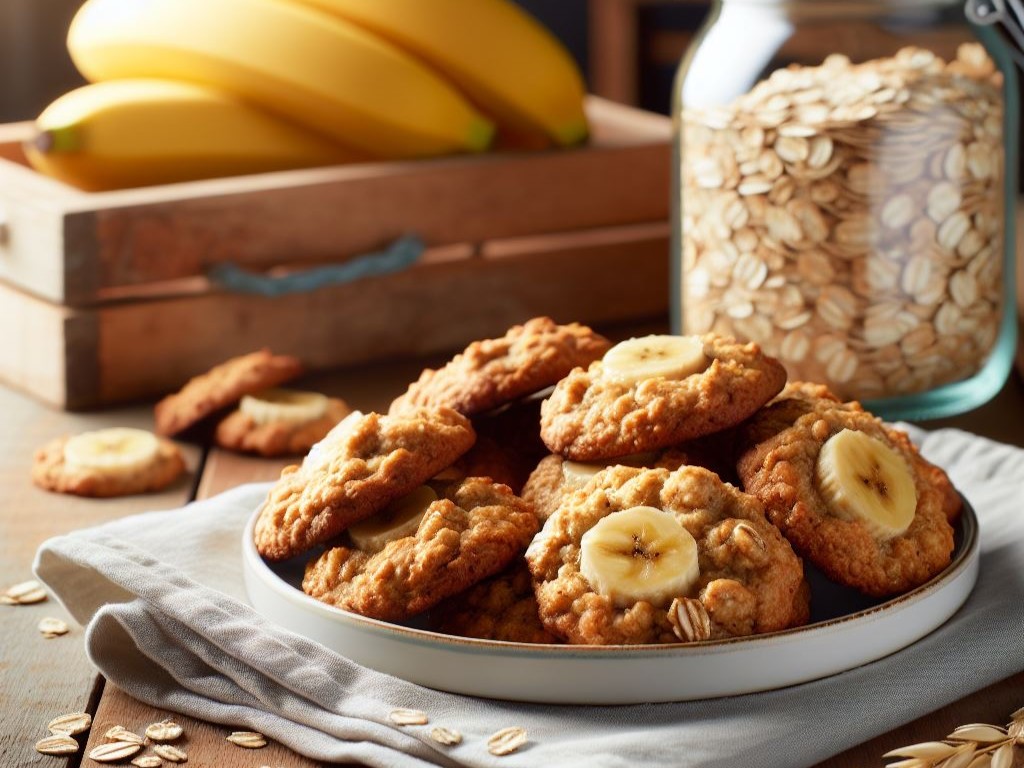 biscotti di avena e banana senza zucchero